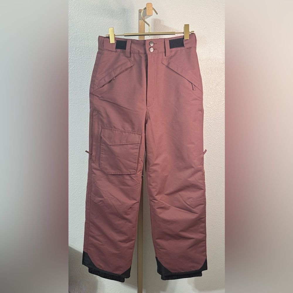 Pulse- Girls Maroon/ mauve pink snow Pants- Large (14/16)
